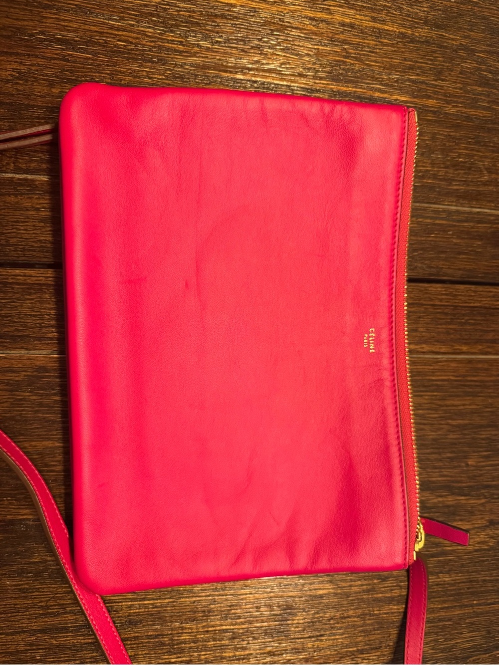 Celine Red Leather triple trio